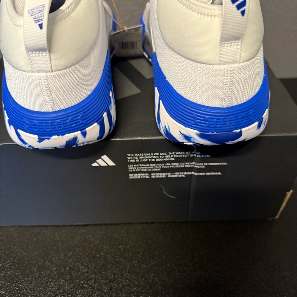 Adidas Exhibit Select Mid Women’s Basketball Shoes – White/Royal Blue (Size 14 - Picture 6 of 13